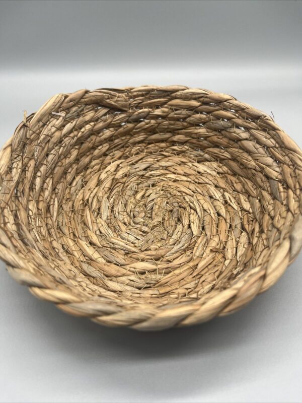 Boho Southwest Coil Wicker Straw Basket Native Decor Bowl Dish Plate - Image 3