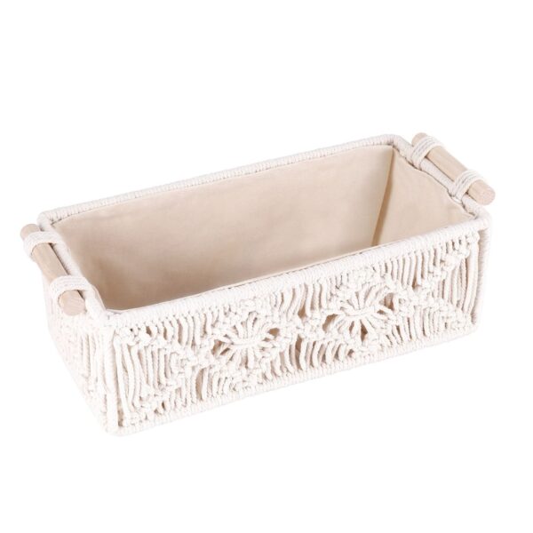 Boho Storage Basket Decor Box Handmade Woven Decorative Countertop2690