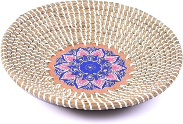 Boho Woven Wall Basket Decor Trays Home Table Wall Art Crafts Christmas Gifts