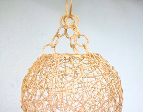 CANE PENDANT LIGHT-Pendant Lamps Natural Rattan lampshade Handmade Free Shipping - Image 2