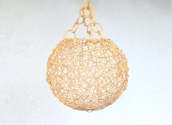 CANE PENDANT LIGHT-Pendant Lamps Natural Rattan lampshade Handmade Free Shipping