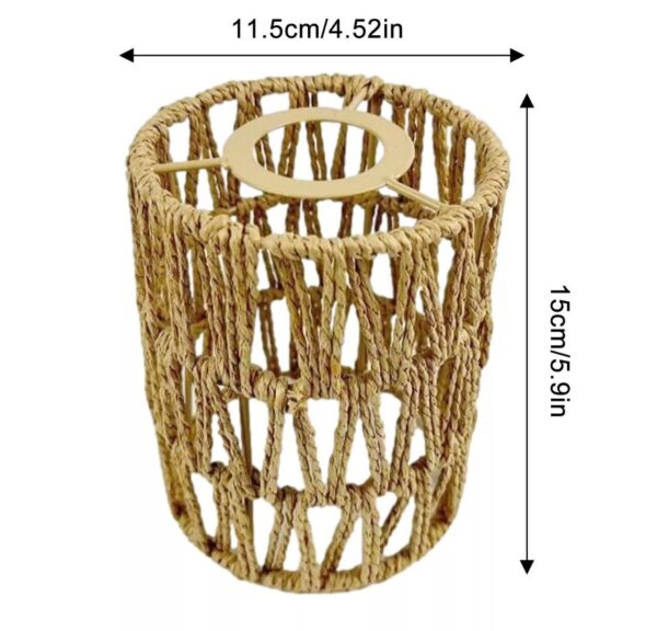 Ceiling Light Shade Natural Rattan Pendant Light Shades String Lampshades - Image 3