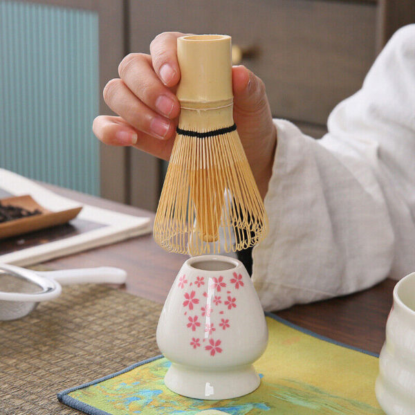 Ceramic Matcha Green Tea Chasen Holder Japanese Stand Bowl Bamboo Whisk Tea T Sn - Image 2