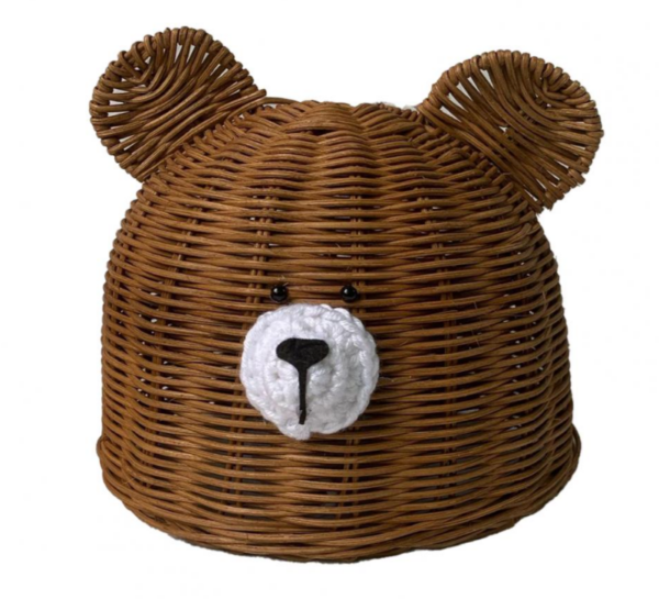 Creative Cute Bear Rattan Lampshade Cover Hanging Lamp Decorative Pendant Light - Image 3