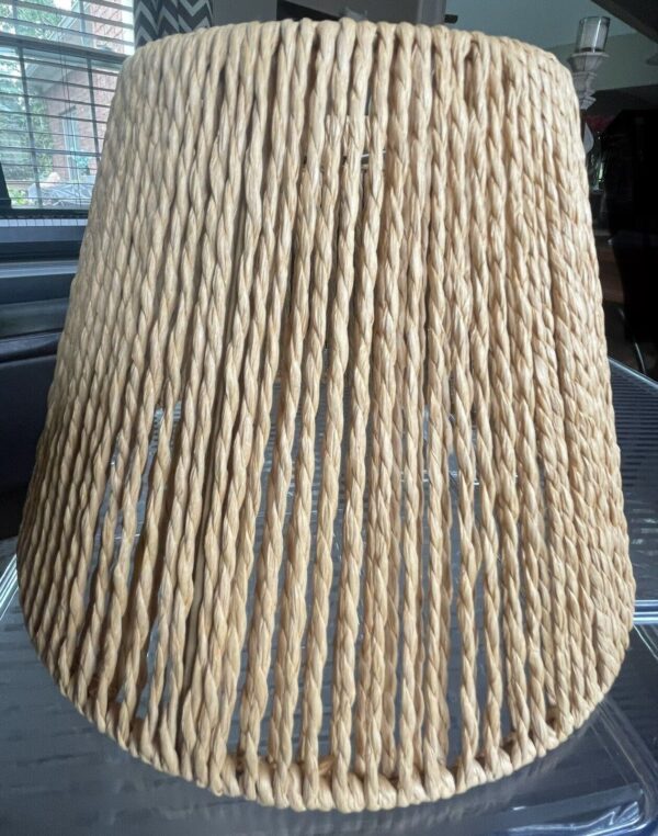 Defined Deco Small Rattan Lamp Shade - 10 inch Boho Bell Lamp Shades Set of 1 - Image 6