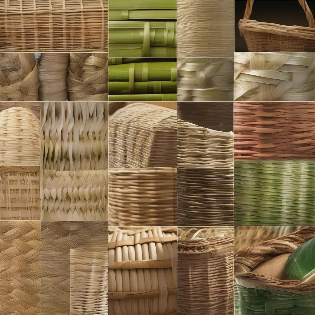 Diverse Materials Used in Weaved Basket Creation