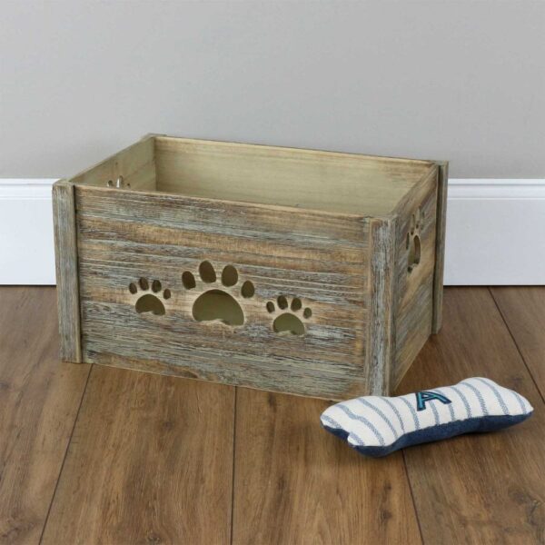 Dog Toy Wooden Storage Crate