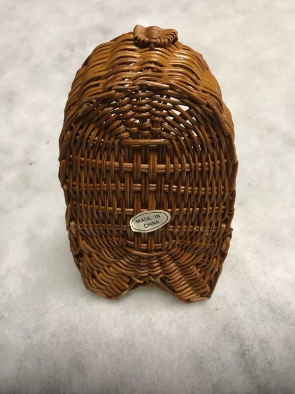 DOG Wicker Basket Cute 5 1/2" LONG x 4" tall SMALL BASKET FOR KEYS CHANGE ETC - Image 2