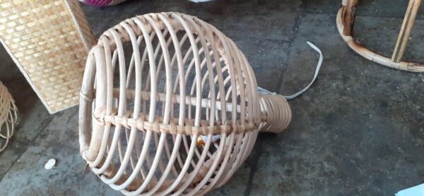 Double Rattan Wicker Handwoven Lampshade Pendant Beach Chandelier Boho Home Deco - Image 6