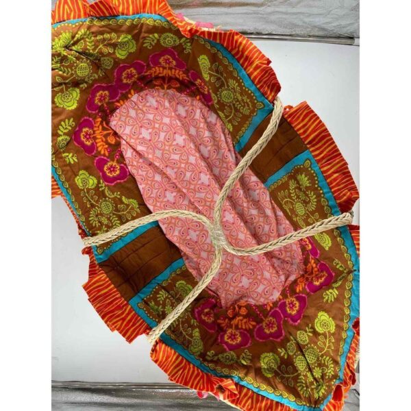 Extra Large Boho Wicker Basket/ Baby Basket/ Pet Bed Handles - Image 2
