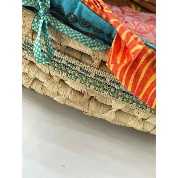 Extra Large Boho Wicker Basket/ Baby Basket/ Pet Bed Handles - Image 4