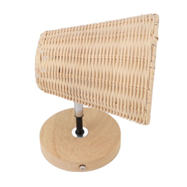 Farmhouse Wall Sconce E26 Natural Rattan Woven Lampshade Retro Rustic Wall US HG - Image 6