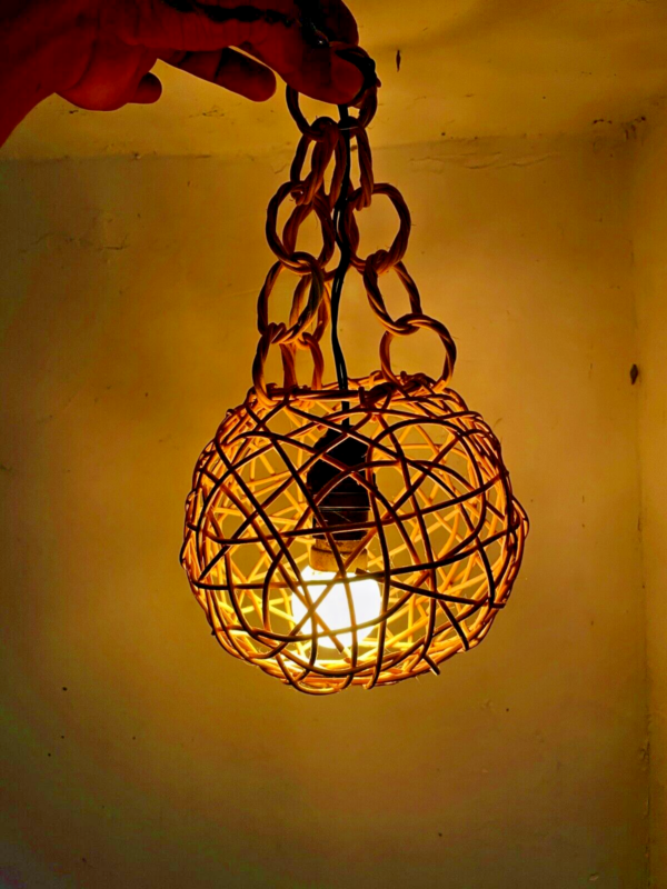 Hand-Woven Cane rattan Lamp Lantern Round Cover Hanging Home/Restaurant/Hotel - Image 2