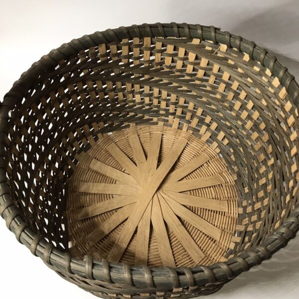 Handmade Basket Initialed (signed) Dated, Handled, Vintage, Hand Woven - Image 2