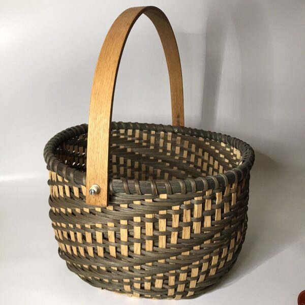 Handmade Basket Initialed (signed) Dated, Handled, Vintage, Hand Woven - Image 3