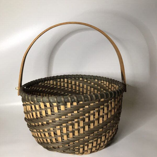 Handmade Basket Initialed (signed) Dated, Handled, Vintage, Hand Woven - Image 4