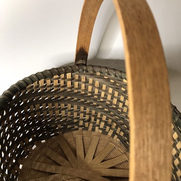 Handmade Basket Initialed (signed) Dated, Handled, Vintage, Hand Woven - Image 6