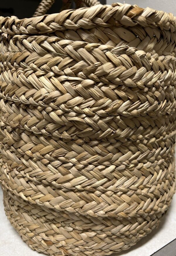 Handmade braided extra large basket with handles - Image 3