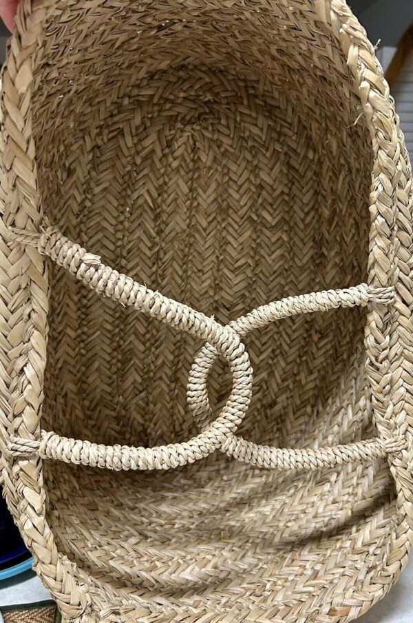 Handmade braided extra large basket with handles - Image 5