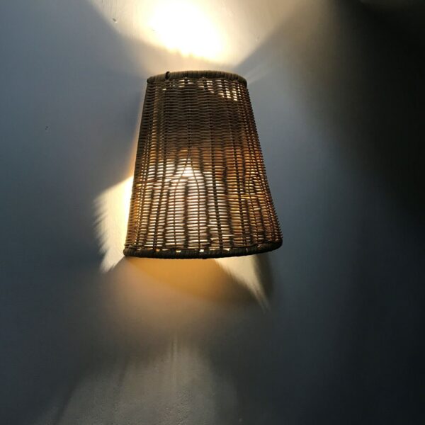 Handmade Cane Wall Lampshade Decoration Natural Wicker Rattan Home Lamp Gift New - Image 4