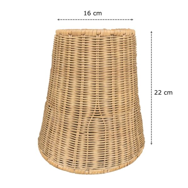 Handmade Cane Wall Lampshade Decoration Natural Wicker Rattan Home Lamp Gift New - Image 2