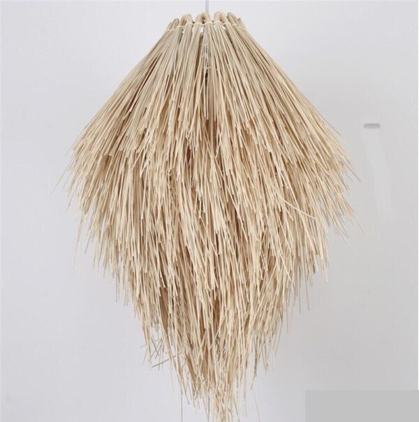 handmade Reed leaves lamp Lampshade Hanging Lamp Lighting Hotel Restaurant deco - Image 2