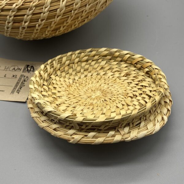 Handmade Shalimar Collection Reed and Date Leaves Woven Basket With Lid Pakistan - Image 5