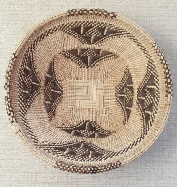 Handmade Sweetgrass Ethnic Basket BOHO *9.25" x 2.75" Tree of Life Design