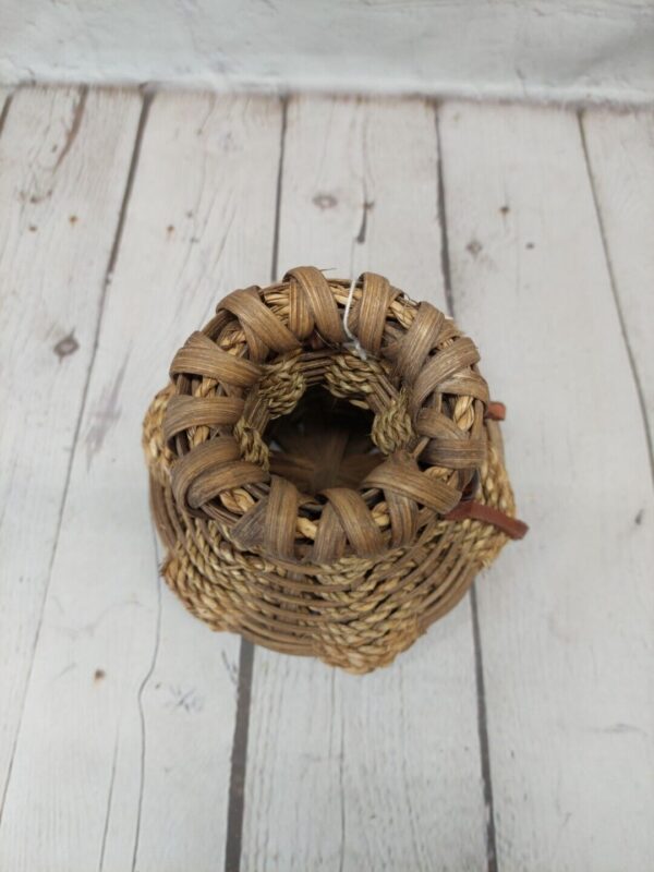 Handmade Woven Vase Seagrass Rattan Flower Pencil Basket Boho Chic Wicker Decor - Image 2