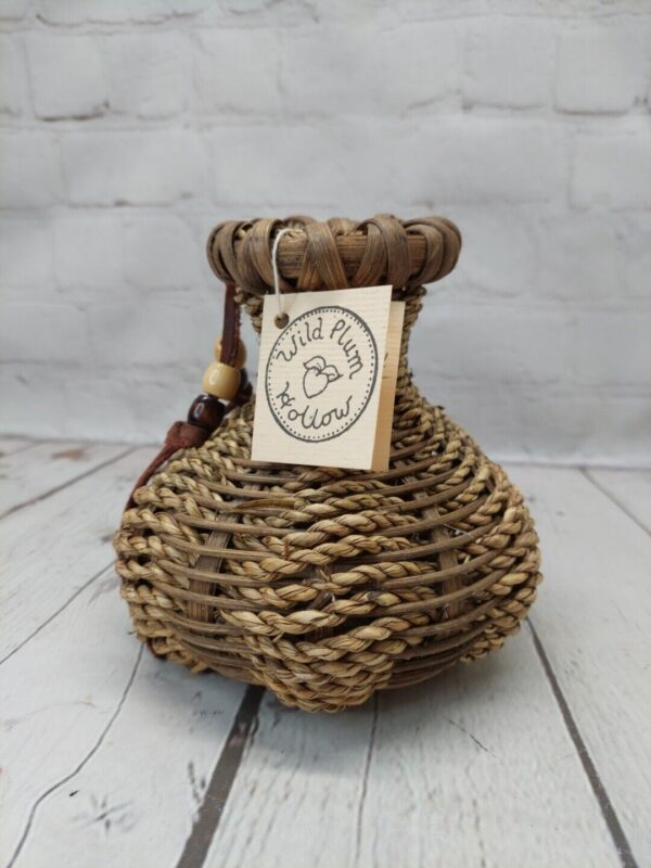 Handmade Woven Vase Seagrass Rattan Flower Pencil Basket Boho Chic Wicker Decor - Image 3