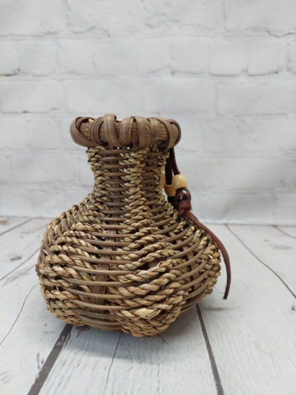 Handmade Woven Vase Seagrass Rattan Flower Pencil Basket Boho Chic Wicker Decor - Image 5