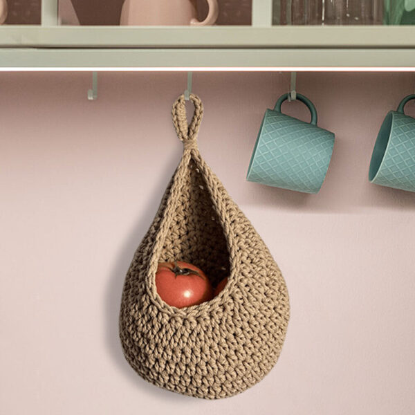 Hanging Fruit Basket Boho Hanging Wall Basket Kitchen Storage Home Decoration - Image 5