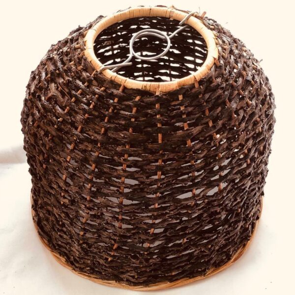 Home Deco Lamp Shade Bulb Cover Dried Kithul Flower Branch Handmad Rattan Wicker - Image 2