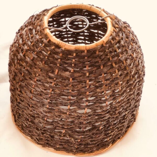 Home Deco Lamp Shade Bulb Cover Dried Kithul Flower Branch Handmad Rattan Wicker