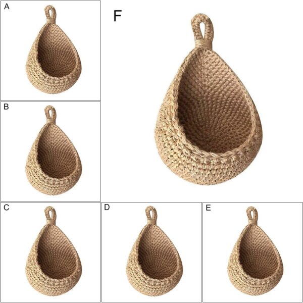 Home Kitchen Woven Basket Hanging Storage Baskets Cotton Rope Eco Fruit