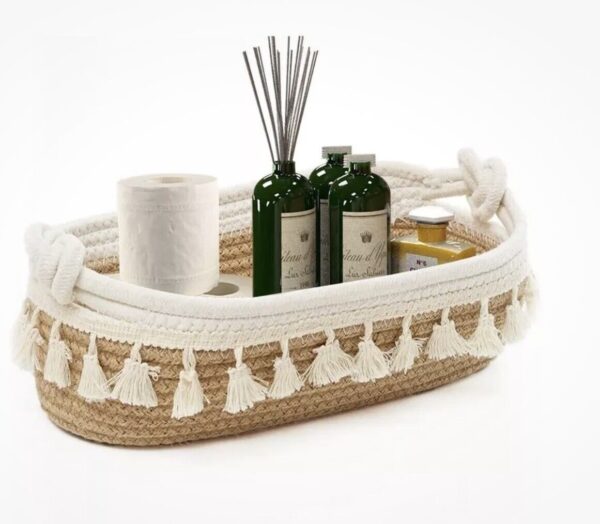 HOSROOME Small Woven Storage Basket Boho Decor Baskets for Organizing Small S...