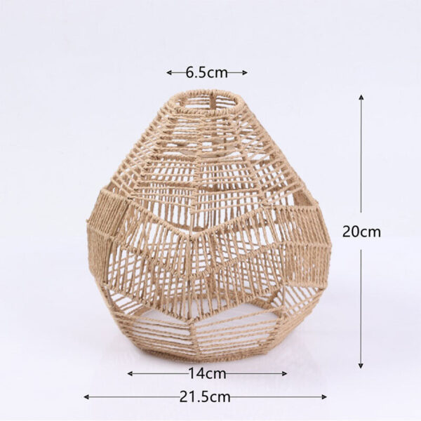 Imitation Rattan Lampshade DIY Woven Chandelier Handmade Hanging Cover Fot E27 - Image 6