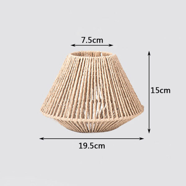 Imitation Rattan Woven Paper Lampshade Ceiling Light Shade Pendant Cover Decor - Image 3