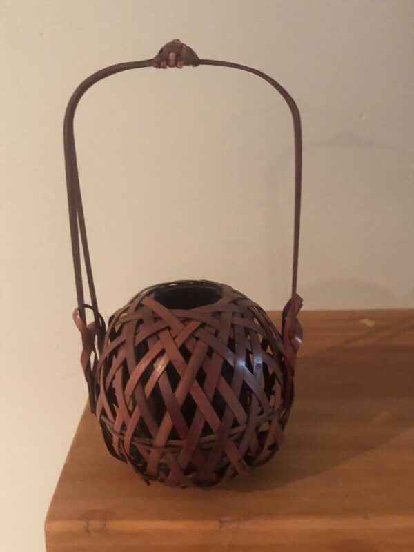 Japanese Bamboo Ikebana Handmade Basket - Image 2