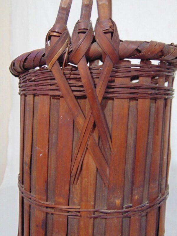 Japanese Hanakago Ikebana Splint Bamboo Flower Basket with Handle and Liner - Image 5