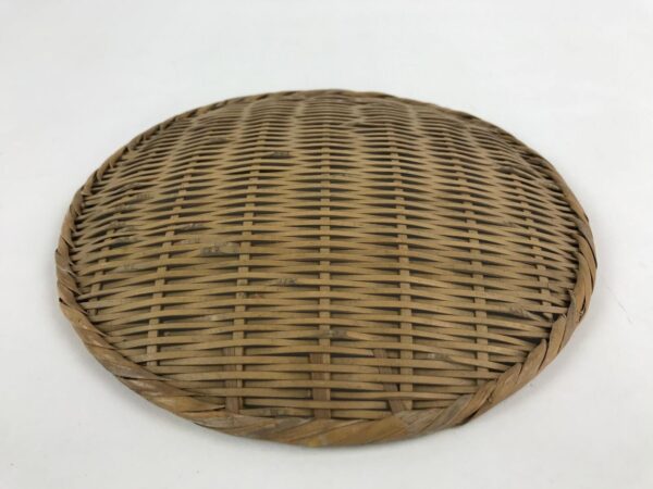 Japanese Handwoven Zaru Bamboo Basket Vtg Natural Kago Colander 24cm Wide B218 - Image 5