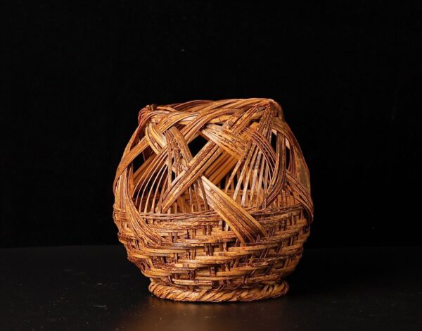 Japanese Ikebana Bamboo Basket Contemporary design UU85 - Image 3