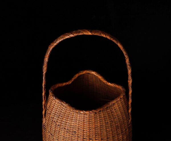 Japanese Ikebana Bamboo Basket ZC33 - Image 6