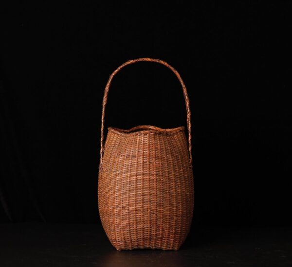 Japanese Ikebana Bamboo Basket ZC33 - Image 2