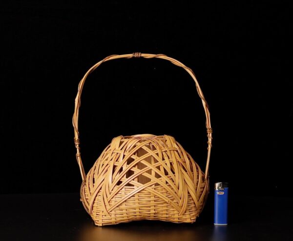 Japanese Signed Ikebana Bamboo Basket Contemporary design UU84 - Image 2