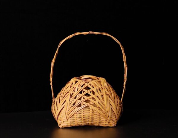 Japanese Signed Ikebana Bamboo Basket Contemporary design UU84 - Image 5