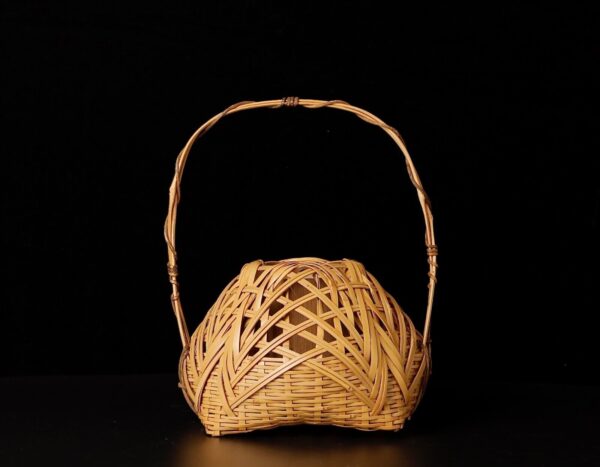 Japanese Signed Ikebana Bamboo Basket Contemporary design UU84