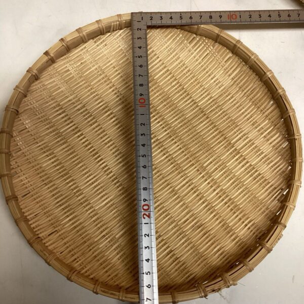 Japanese strainer "Zaru" bamboo basket tray simple 3sizes handmade traditional - Image 5