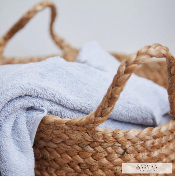 Jute basket for Bathroom/ Living room, Handmade Modern Office, organiser basket - Image 3