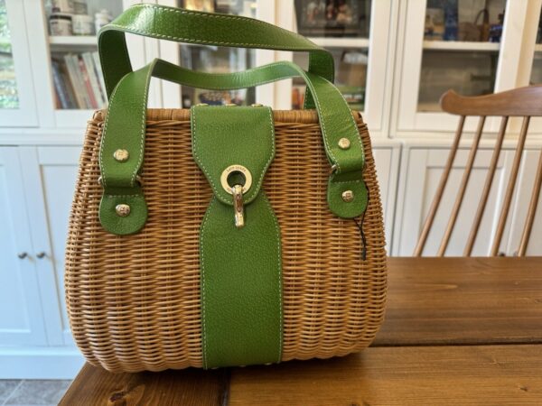 Kate Spade Tisbury Avita Wicker Rattan Straw Handbag Purse Basket Boho Summer - Image 4